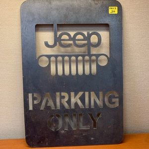COPY - Metal jeep parking only sign